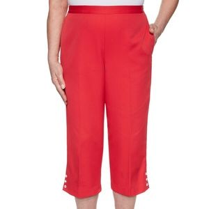 Alfred Dunner Classics Capris red